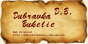 Dubravka Bukelić vizit kartica